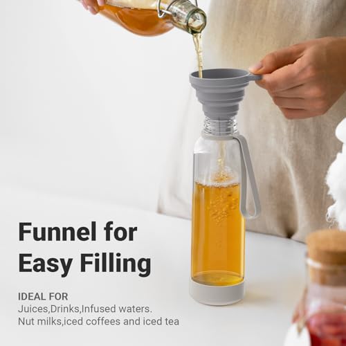 18 oz Glass Water Bottles With Lids