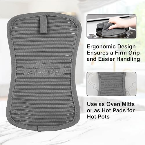 Premium Pot Holder & Heating Pad (Pewter / 2 Pack)