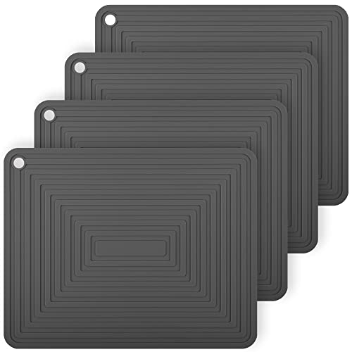 Trivets for Hot Dishes Pots and Pans (A: Dark Grey)