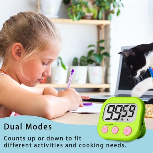 Digital Kitchen Timers (Black White Pink Purple Blue Green)