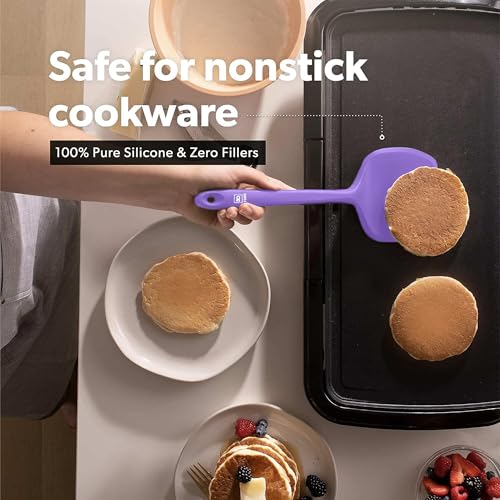 DI ORO Silicone Turner Spatula Set (Lavender)