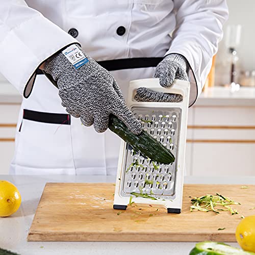 3 Pairs Cut Resistant Gloves Food Grade Level 5 Protection