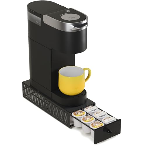 K Cup Organization Storage Drawer Maker K Cup Holder Coffee Pod Organizer Stand Tray Counter Rack Countertop Maker Stand Capsules Compatible with Keurig Accessories
