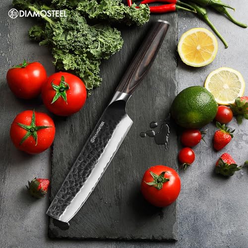Hammered Black Oxide Blade & Pakkawood Handle Kitchen Knives Series