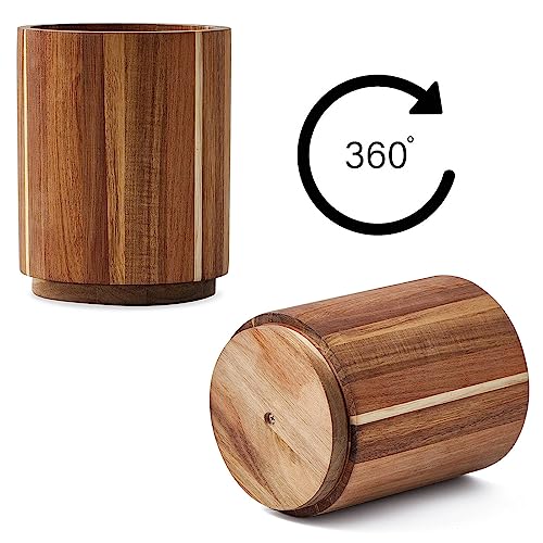 Wood Utensil Holder for Kitchen Counter