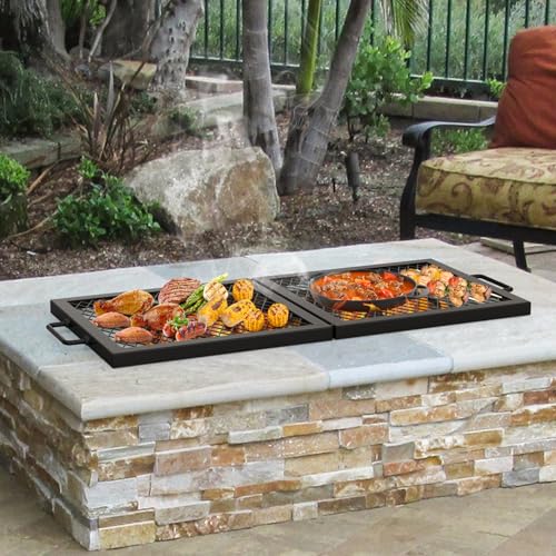 Foldable X Marks Fire Pit Cooking Grate