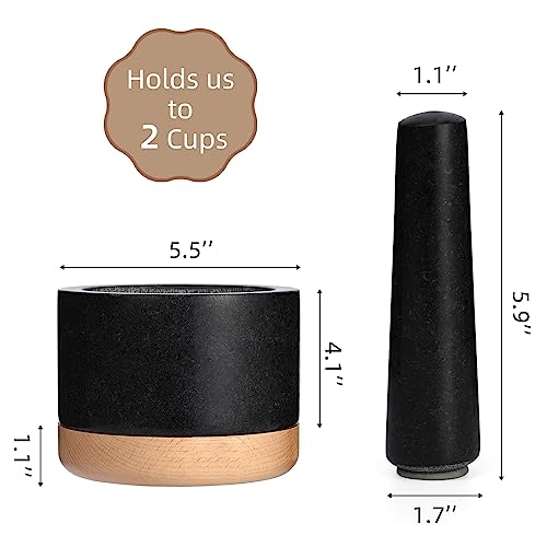 Polished Granite Mortar and Pestle Set