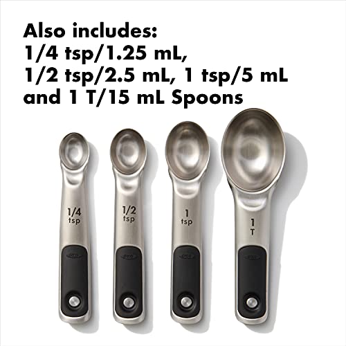 Good Grips 8 Piece Stainless Steel Measuring Cups and Spoons Set (8 count / Set)