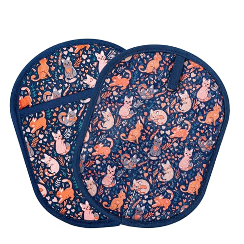 Pot Holders Set of 3 Non Slip Silicone Kitchen Lines Heat Resistant 500℉ Kitchen Gloves BBQ Cooking Baking Cooking Barbecue Microwave Machine Washable…