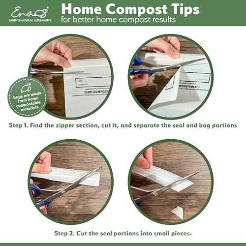 100% Compostable Food Storage Bags [Snack 300 Pack] Eco