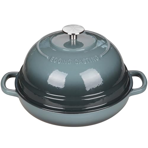 Enameled Cast Iron Dutch Oven Pot with Lid (Slateblue)