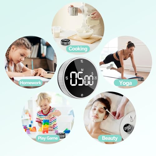 Digital Kitchen Timer with Magnetic (Sliver)