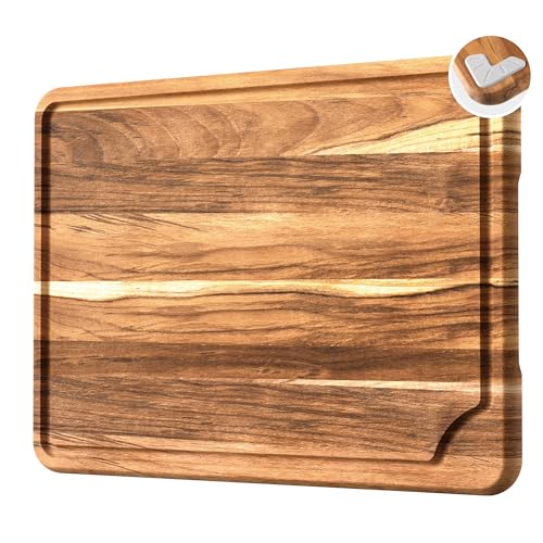 10" Teak Wood Cutting Boards for Kitchen Wooden Chopping Board Non Toxic (10"L x 8"W)