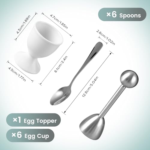 Porcelain Egg Cup Timer Set of 4