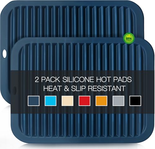 Silicone Trivet Mats Microwave Mat Pot Holders for Hot Pan and Pot Pads. Heat Resistant Counter Mats for Tables