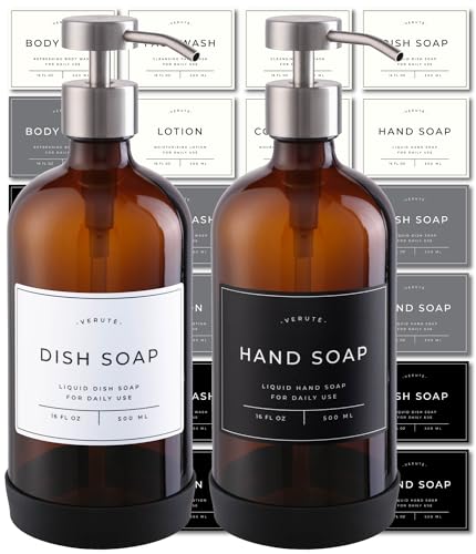 Hand and Dish Soap Dispenser for Kitchen and Bathroom