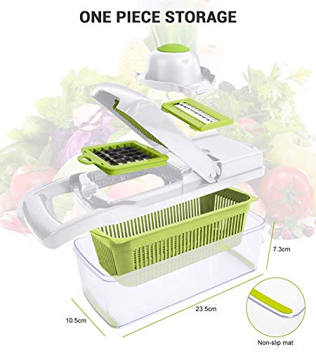 Vegetable Chopper With Container (Lime)