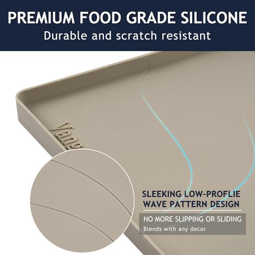 Heavy Duty Silicone Under Sink Mats for Kitchen Waterproof 25" x 22" (Brown / 25'' x 22'' x 1'')