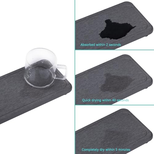 2Pcs Water Absorbent Diatomite Coasters Bathroom Sink Stone Trays
