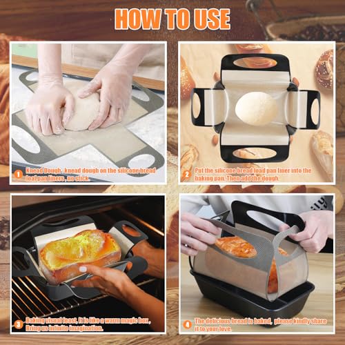 Reusable Silicone Bread Loaf Pan Liner
