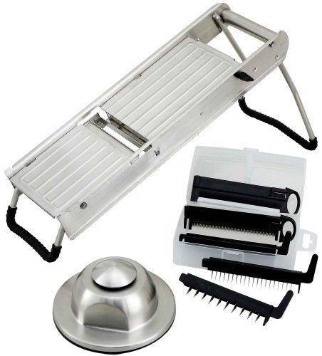 winware Stainless Steel Mandoline Slicer Set with Hand Guard