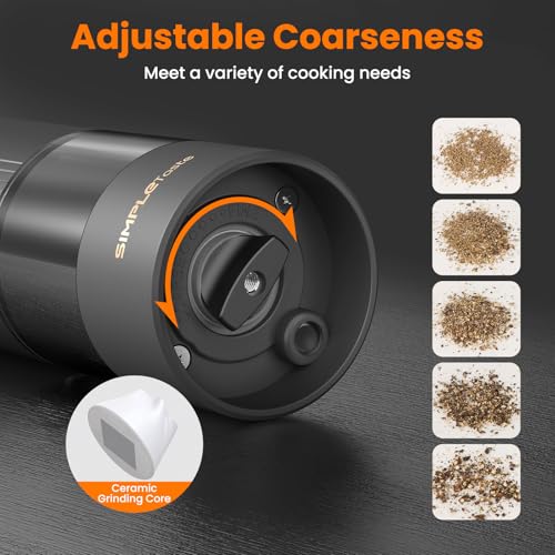Electric Salt and Pepper Grinder Set with LED Light