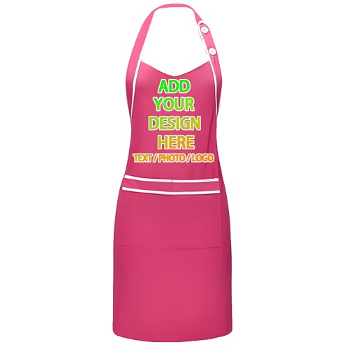 Personalized Custom Aprons Custom Adjustable Kitchen Cooking Aprons Hair Stylist Cafe Work Aprons For Men And Women