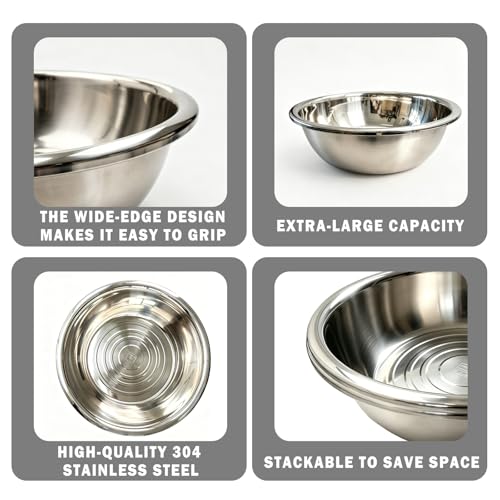 2 Pack 50 Quart Mixing Bowls
