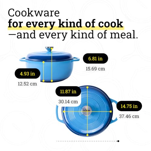 Essential Enamel Cast Iron Dutch Oven (Caribbean Blue)