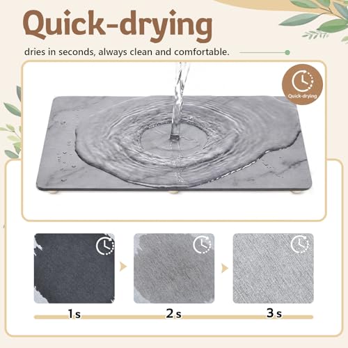 32" X 18" Extra Large Stone Dish Drying Mat for Kitchen (Gray / 32" x 18")