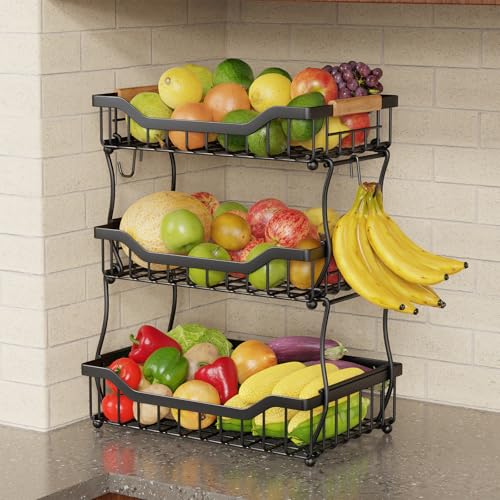 Tier Countertop Fruit Basket for Kitchen