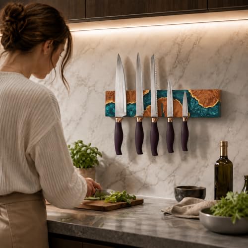 11.8 Inch Magnetic Knife Holder for Wall (Green / 11.8IN)