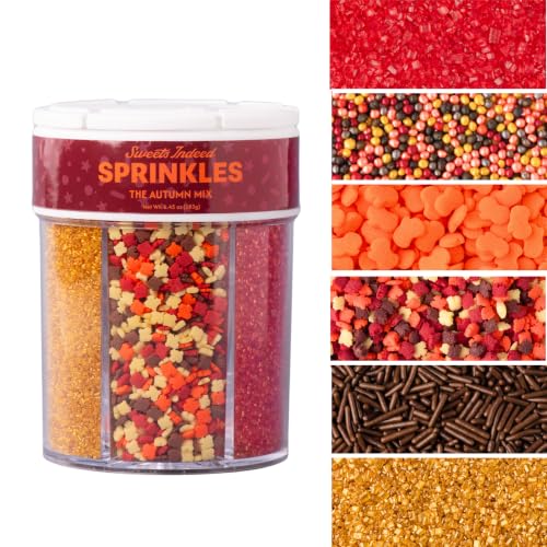 Sprinkles 6 Cell Edible Sprinkle Mix Jimmies Perfect for Cake Decorations Baking Ice Cream Cookies Cupcake Topper