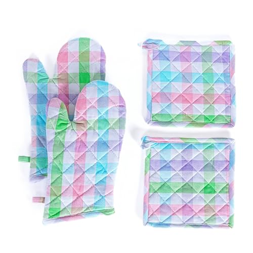 Pot Holders and Oven Mitts Sets for Kitchen Heat Resistant