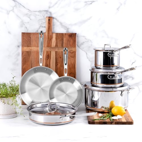 Copper Core® 10 Piece Stainless Steel Cookware Set (10-Piece Cookware Set)