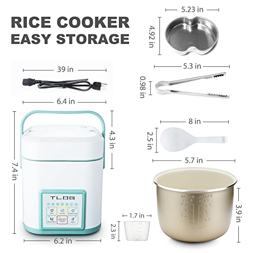 Mini Rice Cooker 2 Cups Uncooked