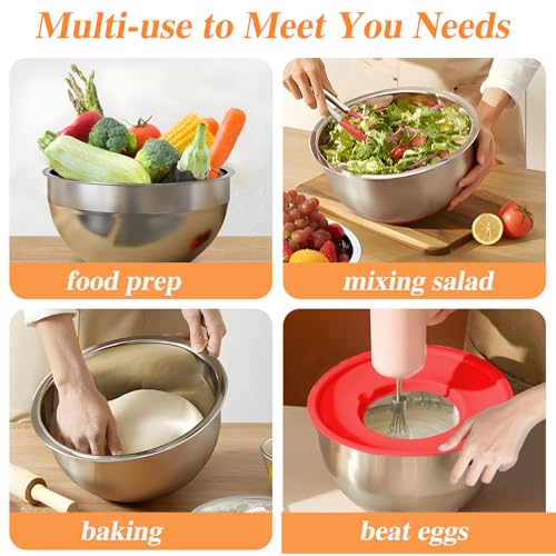 Mixing Bowls with Lids Set (Multicolor)