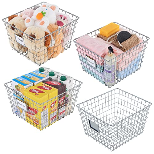 Extra Large】Wire Handmade Basket 4 Packs