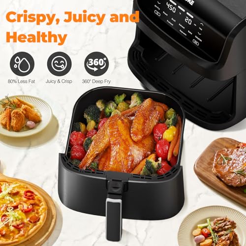 Air Fryer 7.5 QT 1700W Oilless Oven Healthy Cooker Air Fryers Large Capacity with 12 Presets