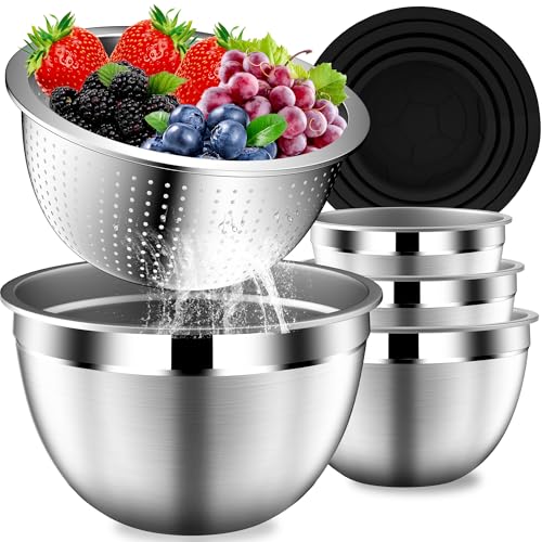 Mixing Bowls with Lids Set (9PCS Black)