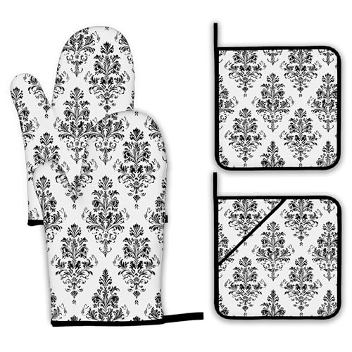 Colorful Butterfly Oven Mitts and Pot Holders