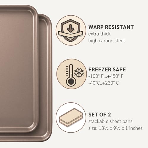 Baking Sheets for Oven 2pcs Nonstick