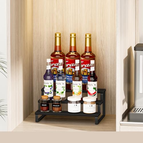 Spice Rack Cabinet Organizer Shelf Wooden Spice Rack for Countertop Kitchen Counter Storage Shelves Cupcake Stand Holder Display Stand