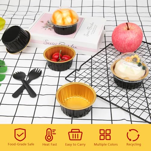 Mini Cake Pans with Lids 100 Pack