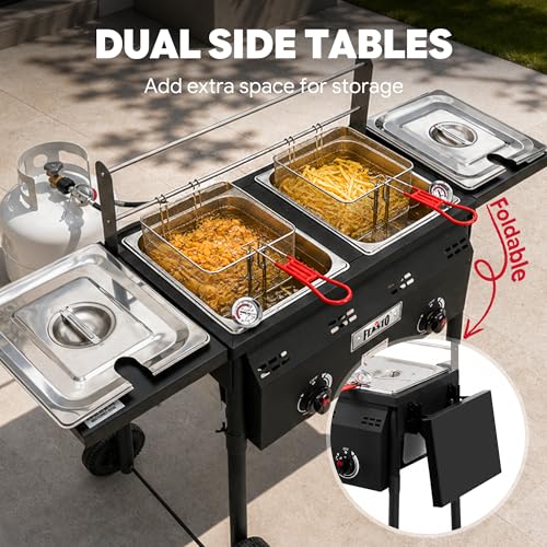 Fish Fryer Set & Cart for Outdoor Cooking