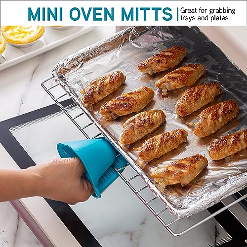 Silicone Oven Mitts (Teal / Mitt Set)