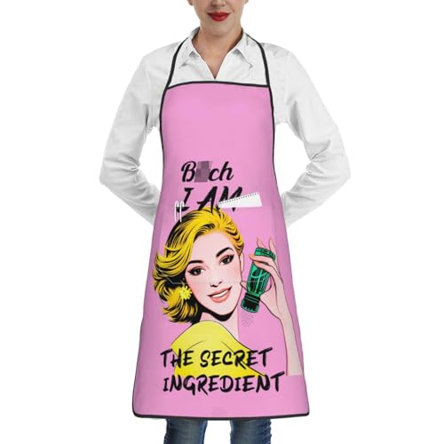 Women Men Bib Aprons Chef Cooking Aprons with Pockets for Kitchen Cooking BBQ Baking Grilling
