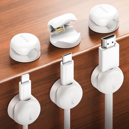 Desk Cord Organizer [1s Lock] Cable Management Holder Clips