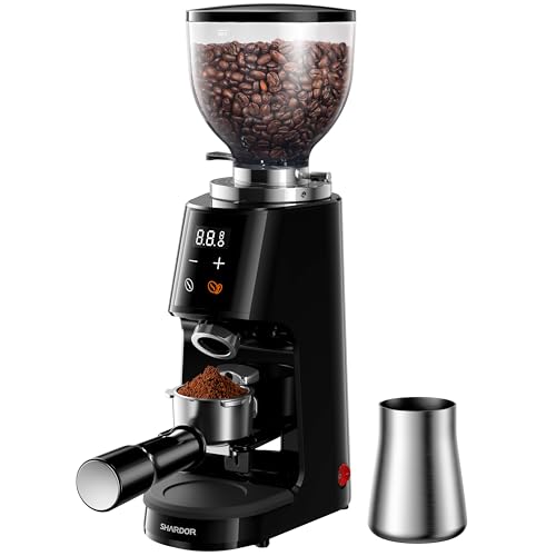 64mm Flat Burr Coffee Grinder (Black)