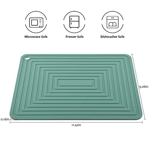 Silicone Trivets for Hot Dishes Pots and Pans (D: Teal)